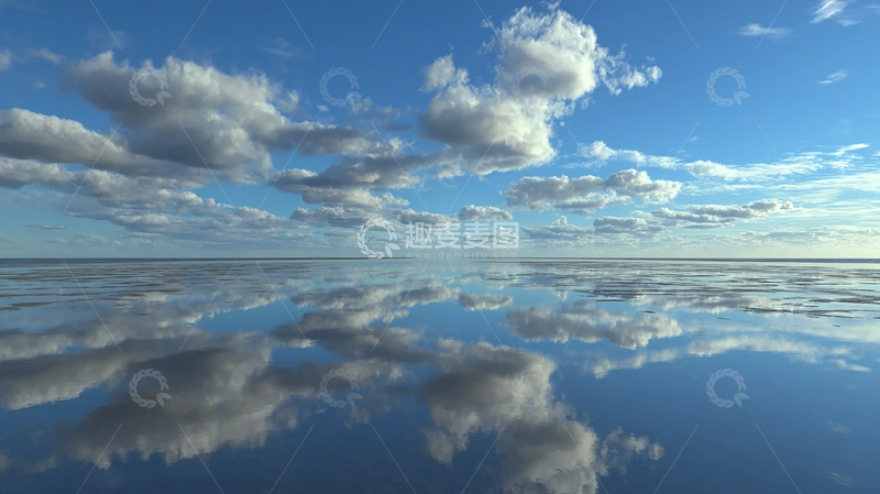 高清大图下载【趣麦麦图】天空之镜倒映云海奇观