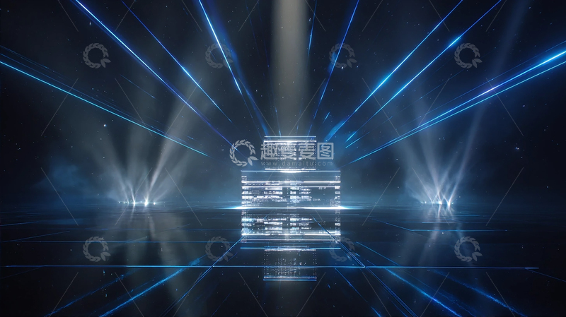 高清大图下载【趣麦麦图】星际光影交错的未来之门