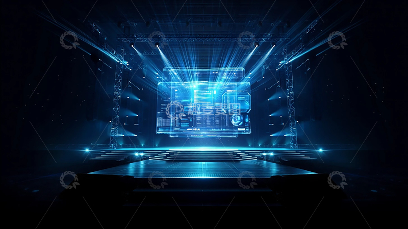 高清大图下载【趣麦麦图】数字幻境中的光束盛宴