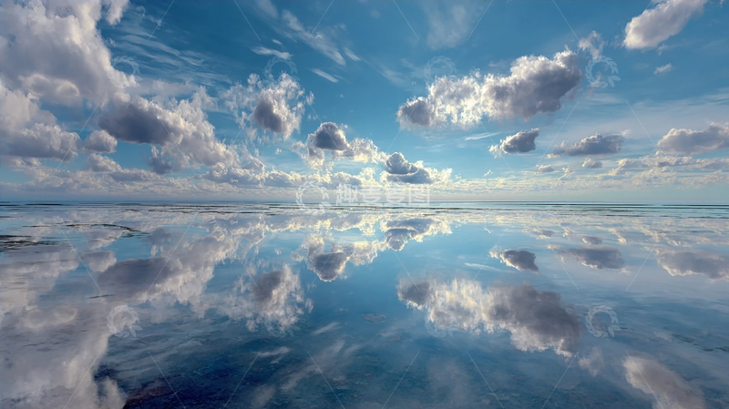 高清大图下载【趣麦麦图】云海镜像中的梦幻世界