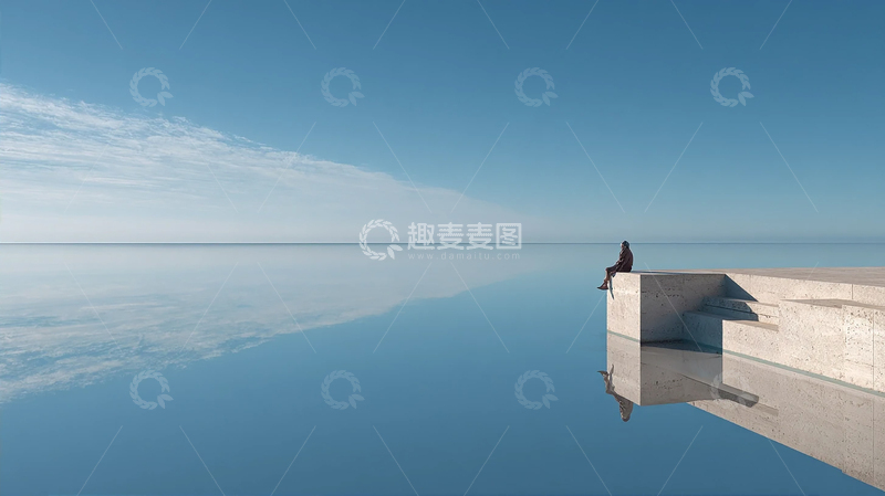 高清大图下载【趣麦麦图】天际彼端的孤独思索