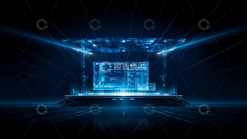 高清大图下载【趣麦麦图】未来科技的虚拟门户