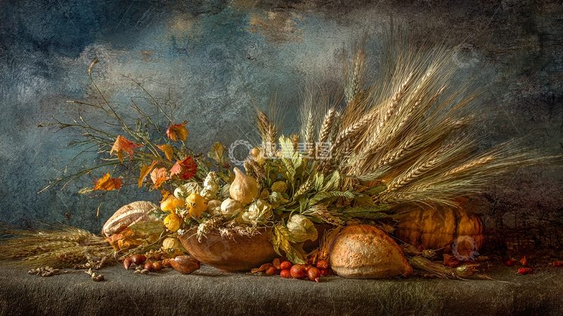 高清大图下载【趣麦麦图】秋日乡村丰收场景