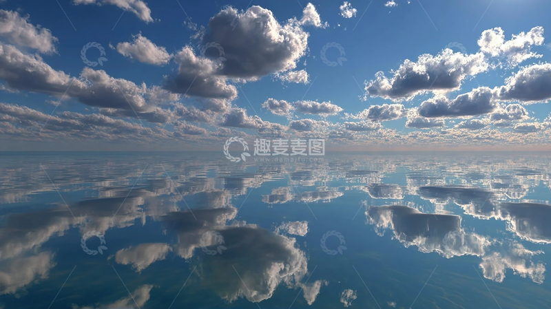 高清大图下载【趣麦麦图】云海倒映天际壮美奇观