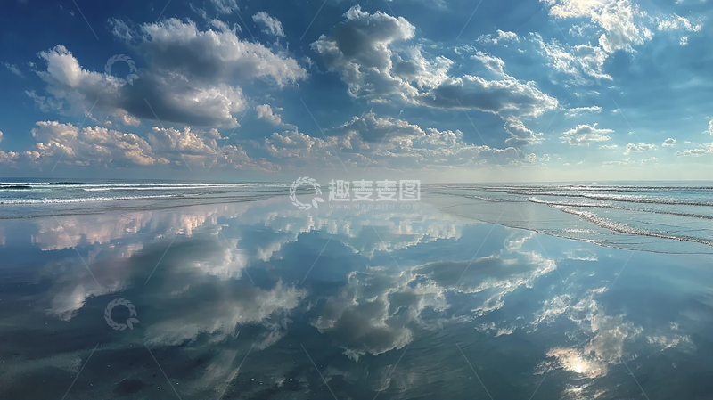 高清大图下载【趣麦麦图】蓝色奇境中的天空之镜