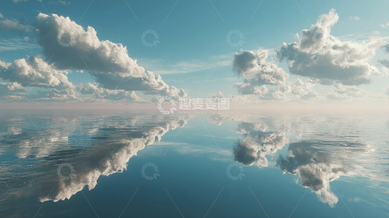 高清大图下载【趣麦麦图】云海倒映梦幻水域