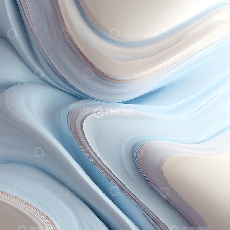 高清大图下载【趣麦麦图】流动的梦境之蓝色涟漪
