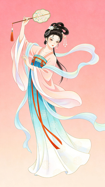古风仕女插画装饰画