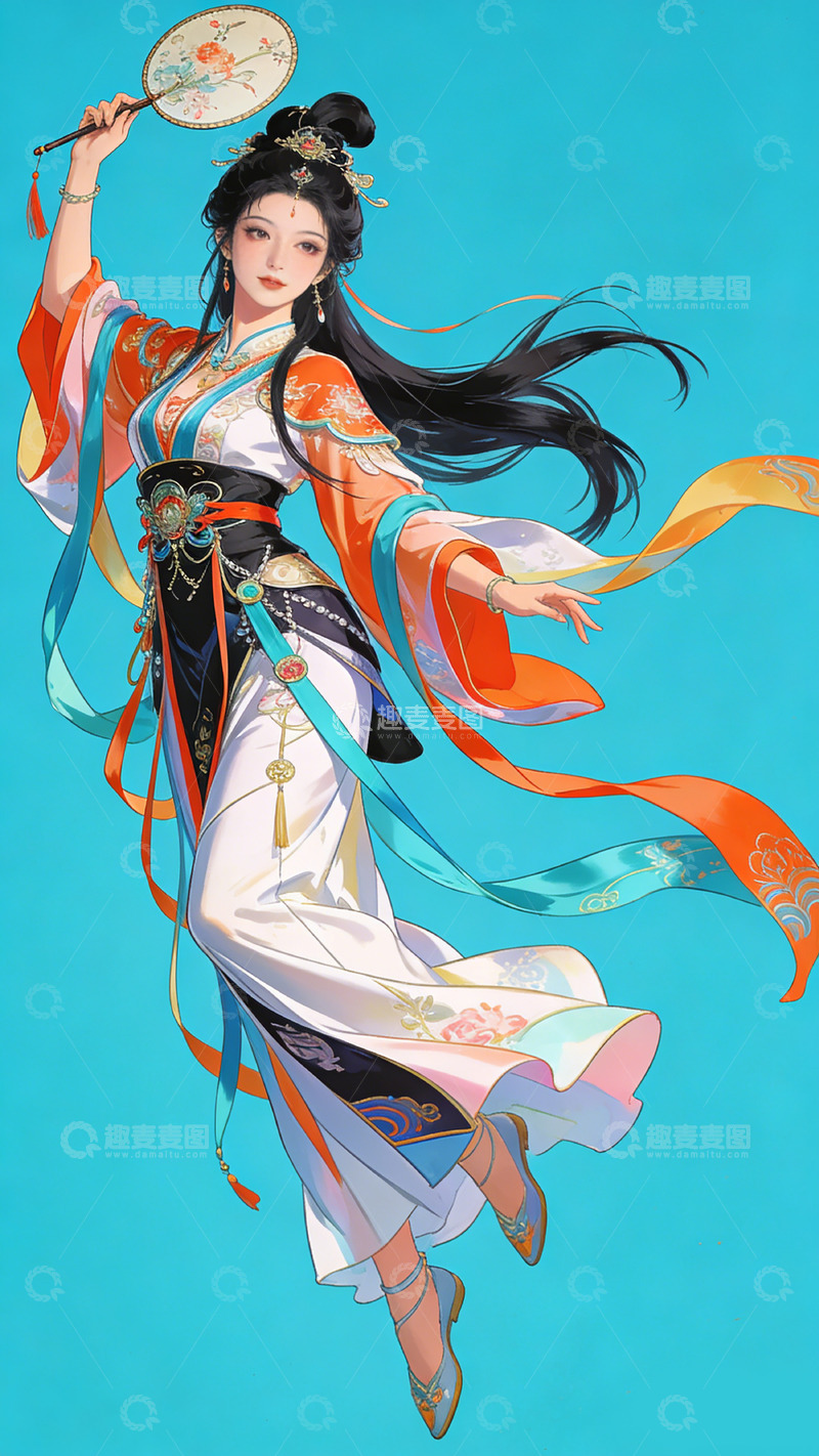 高清大图下载【趣麦麦图】古风美女插画艺术画作装饰画