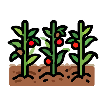 田园风植物种植插画图标