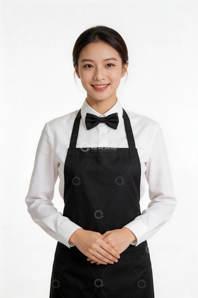 高清大图下载【趣麦麦图】服务员形象照职业装