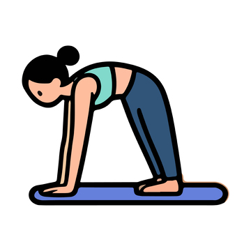 瑜伽姿势卡通插画