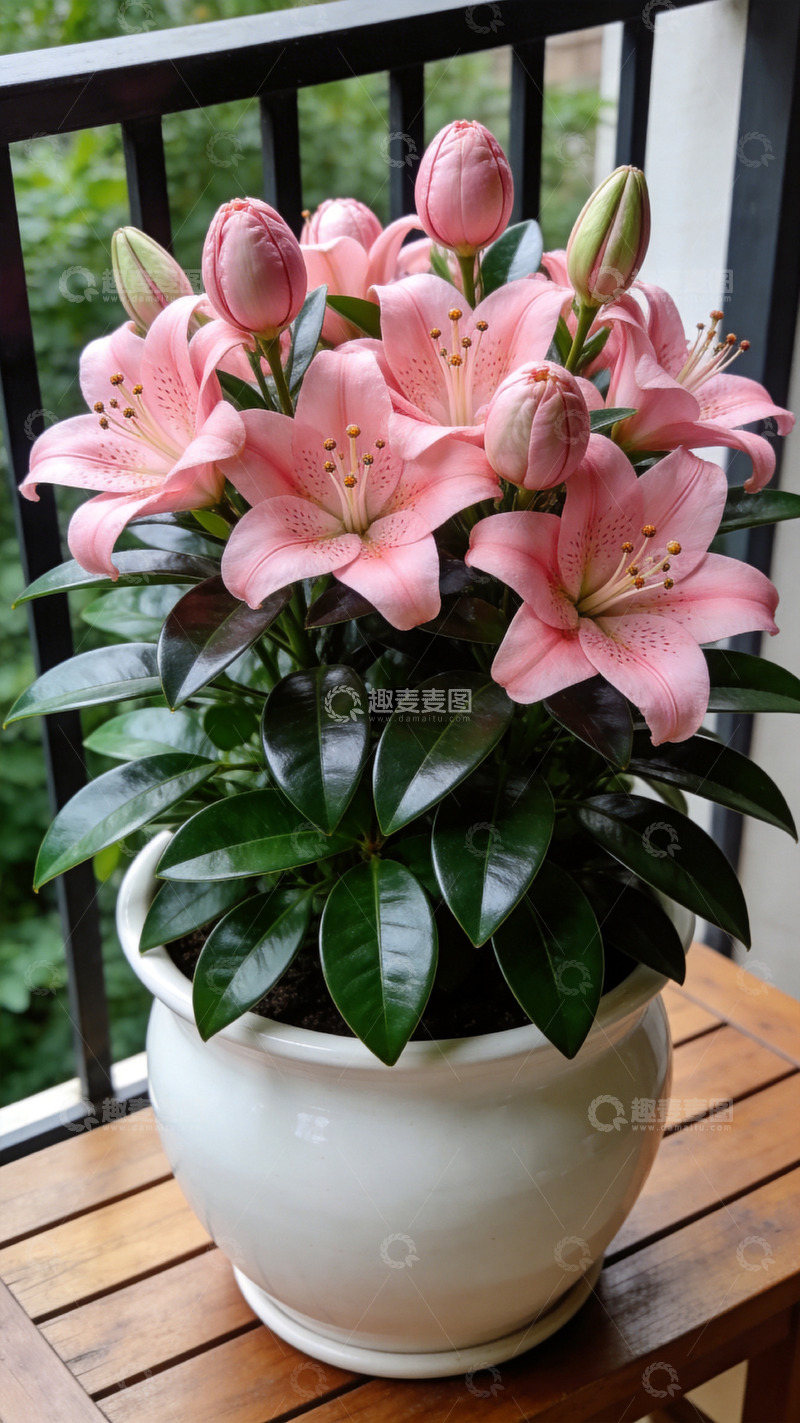 高清大图下载【趣麦麦图】阳台上一角的盆栽