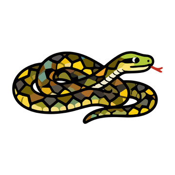 卡通蛇图案插画素材