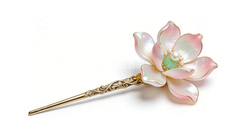 高清大图下载【趣麦麦图】精致花朵发簪饰品