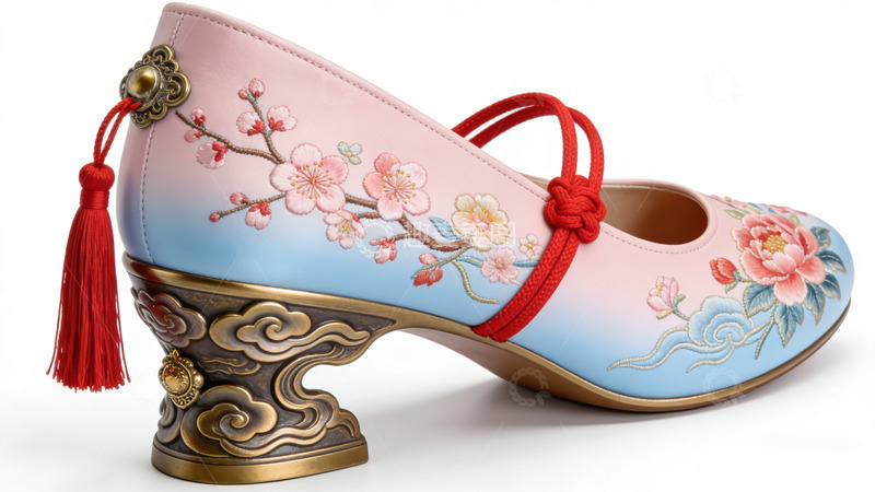 高清大图下载【趣麦麦图】中国风绣花鞋