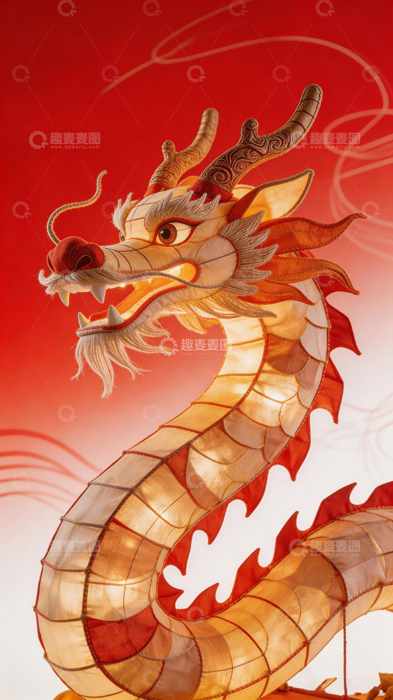 高清大图下载【趣麦麦图】中国龙灯笼春节装饰
