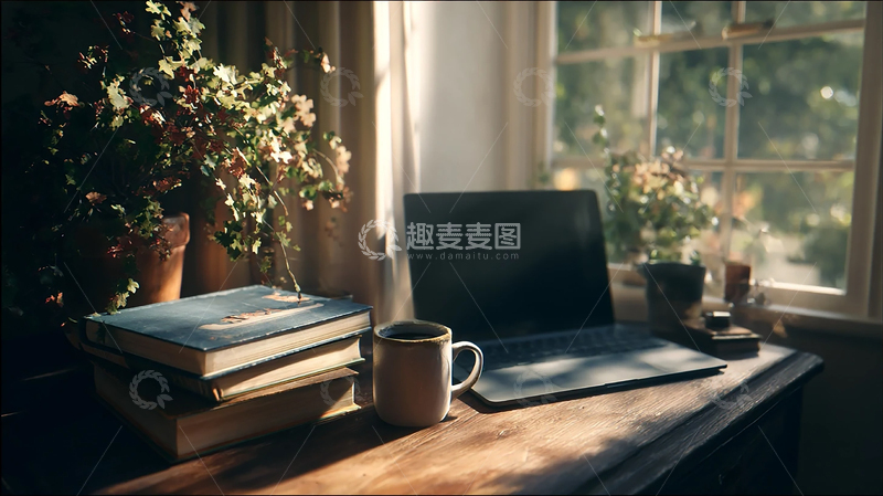 高清大图下载【趣麦麦图】温暖光影中的阅读时光