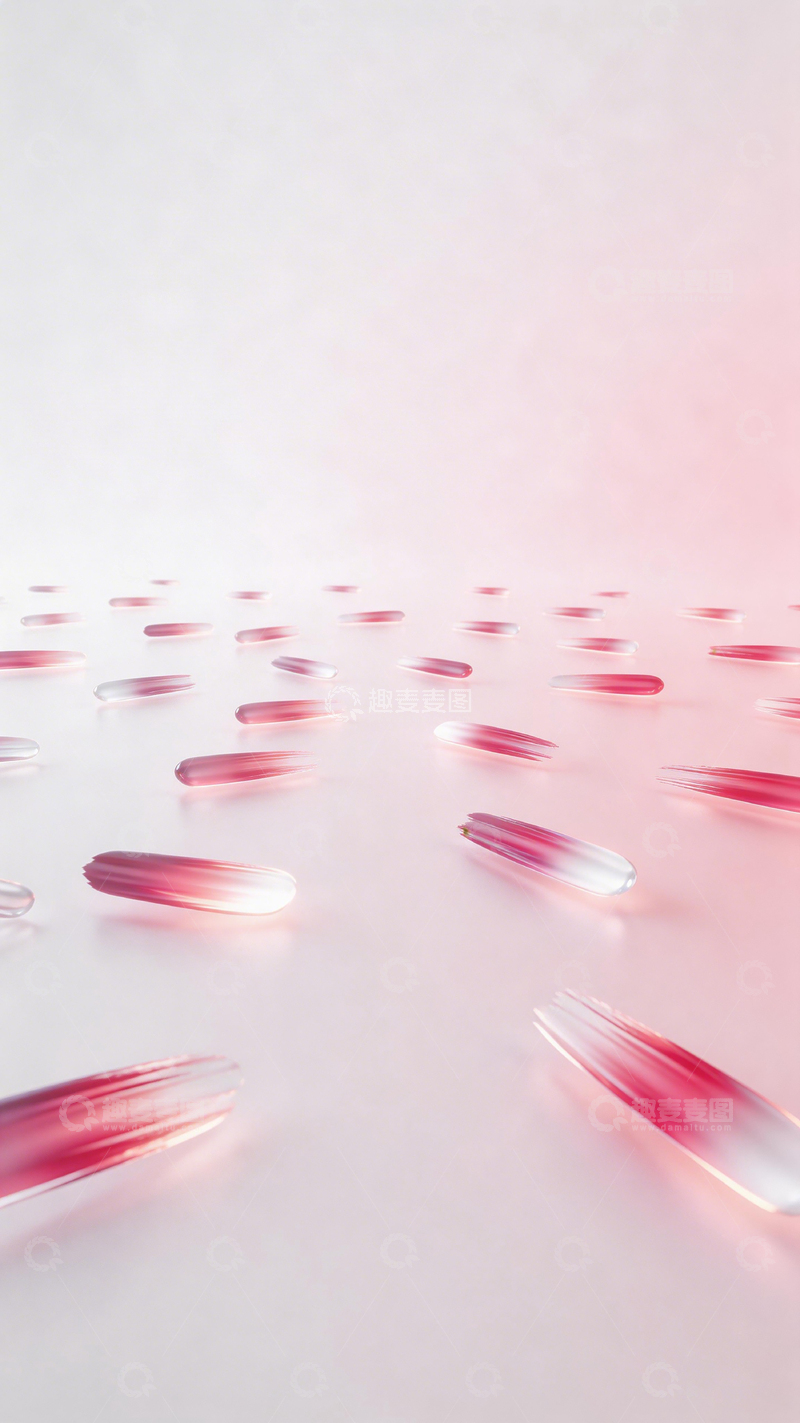 高清大图下载【趣麦麦图】粉红水滴艺术背景