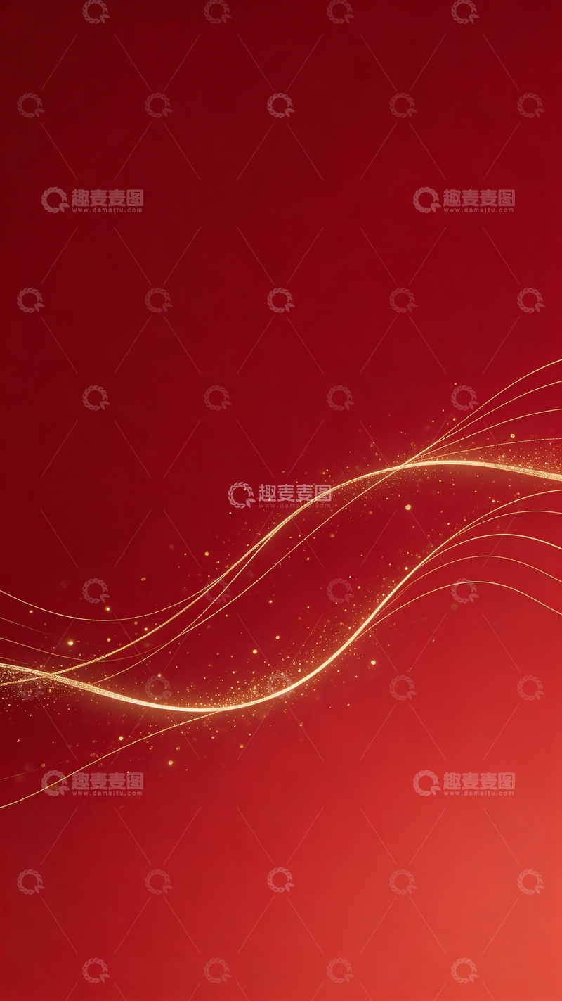 高清大图下载【趣麦麦图】红色喜庆线条背景图