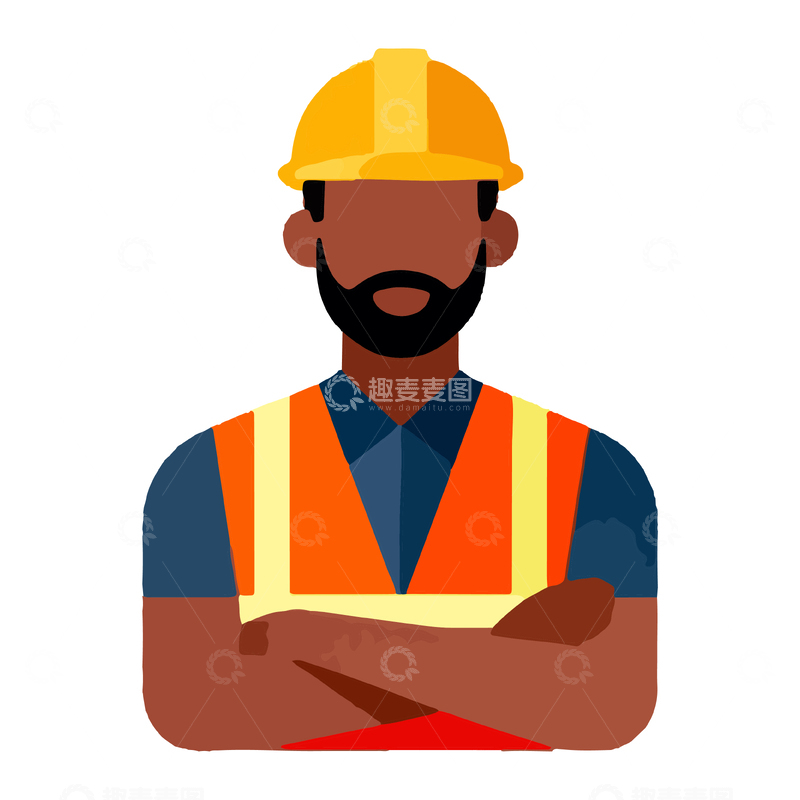 源文件下载【趣麦麦图】卡通建筑工人形象矢量素材