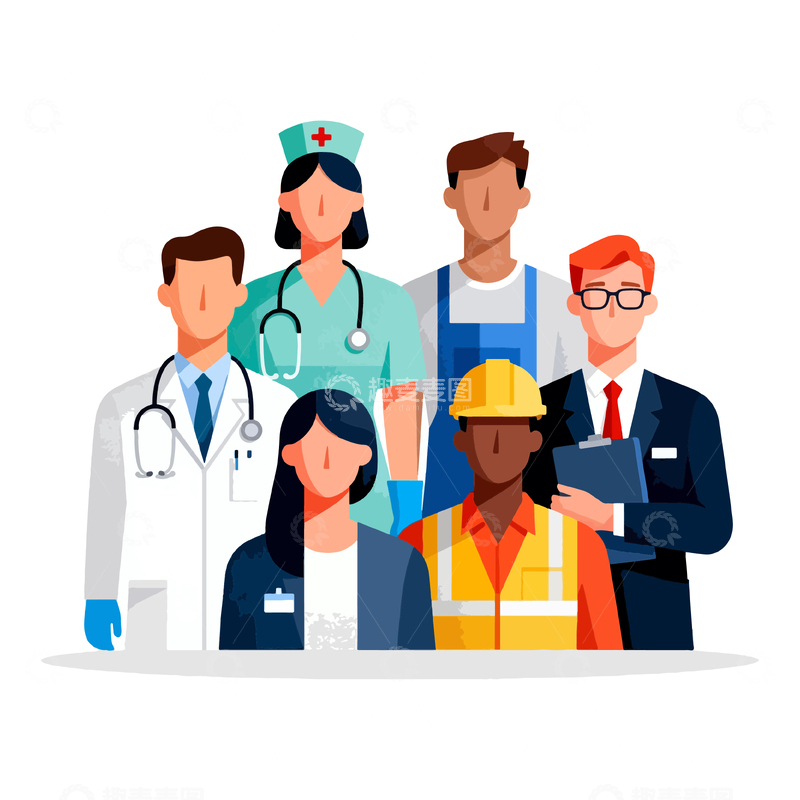 源文件下载【趣麦麦图】职业人物插画设计素材