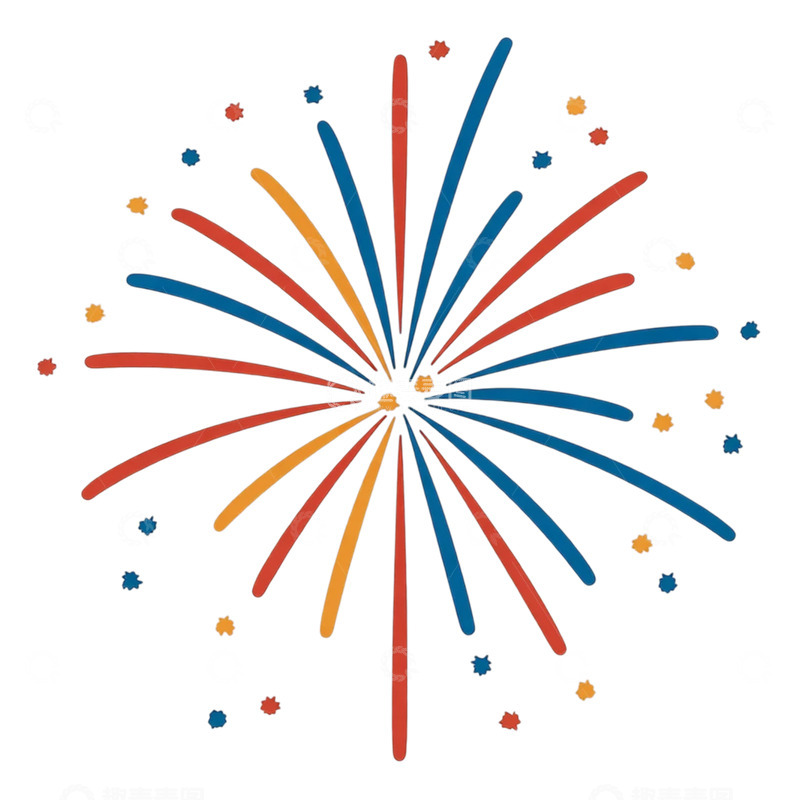 高清大图下载【趣麦麦图】斑斓火焰在夜空中绽放