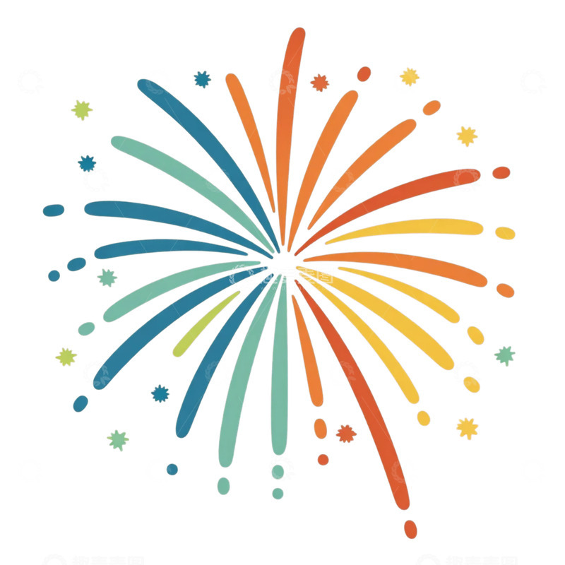 高清大图下载【趣麦麦图】绚烂烟花绽放星河