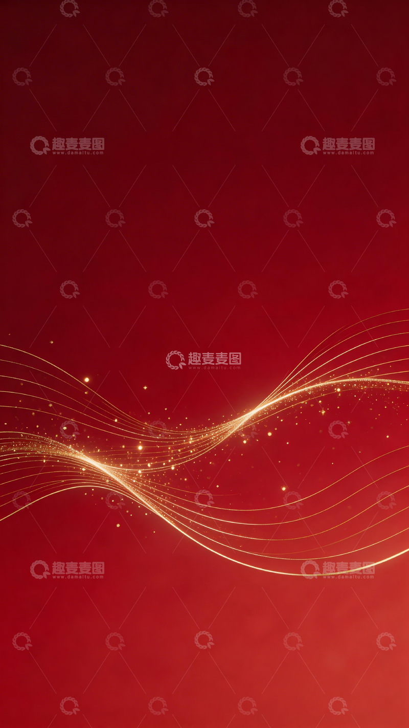 高清大图下载【趣麦麦图】红色光影线条背景设计素材