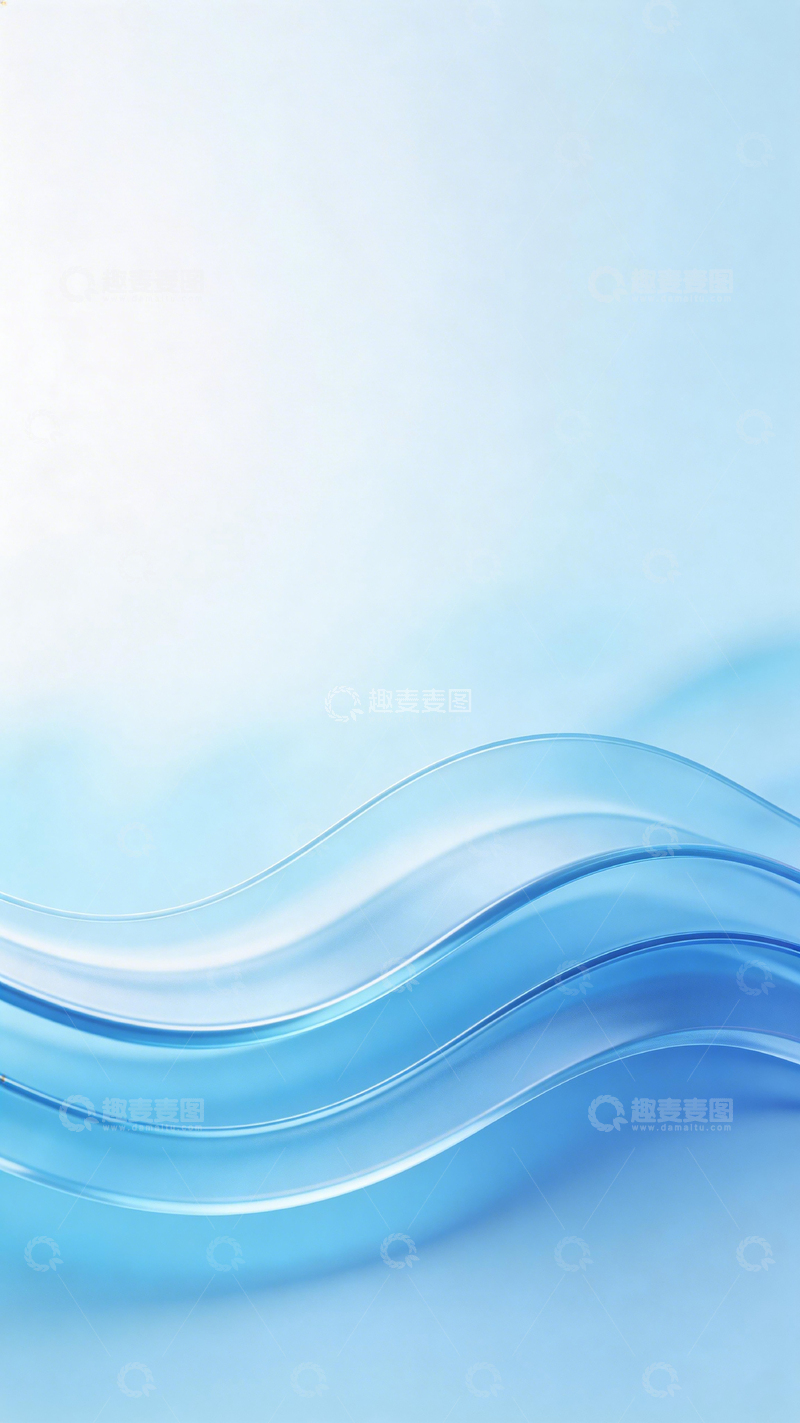 高清大图下载【趣麦麦图】蓝色波纹抽象背景设计素材