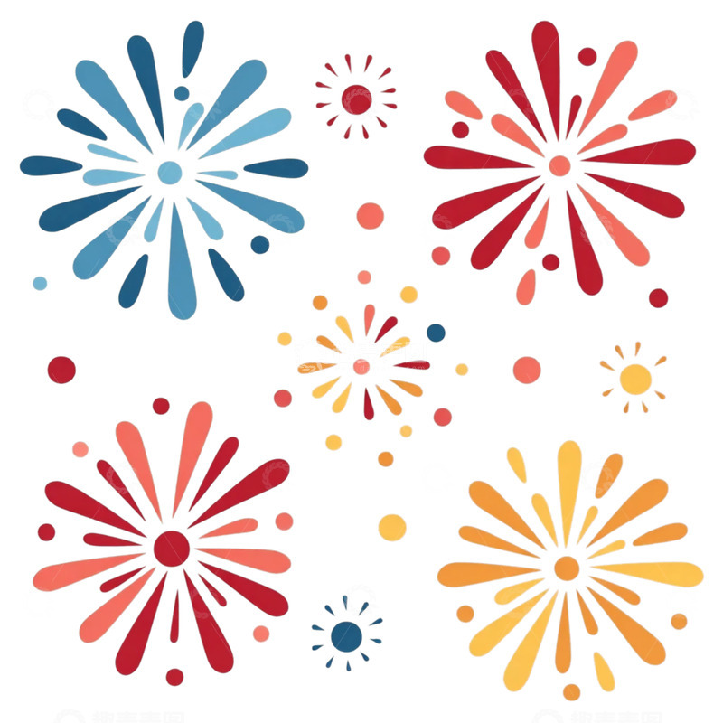 高清大图下载【趣麦麦图】星空之下的绚丽焰火奇观