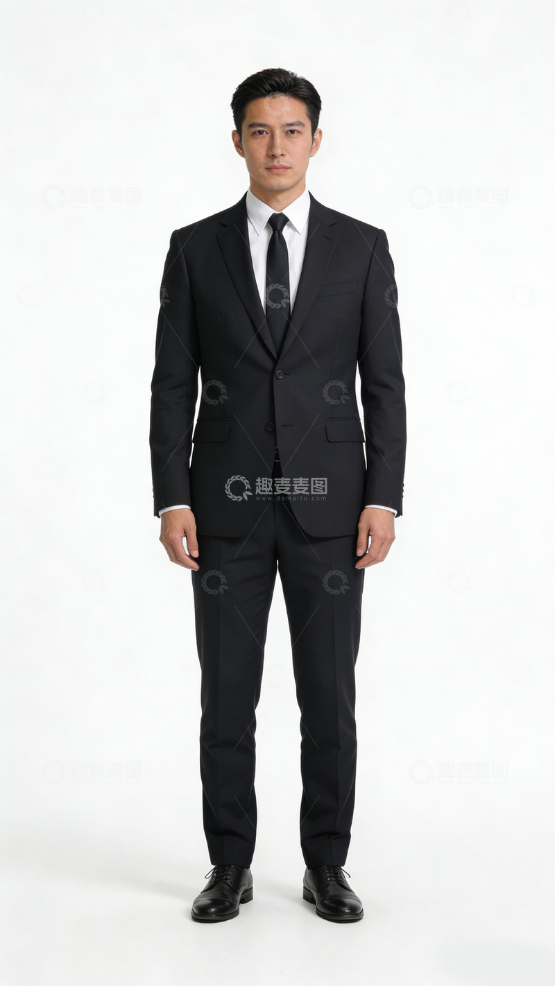 高清大图下载【趣麦麦图】商务正装男模特全身像