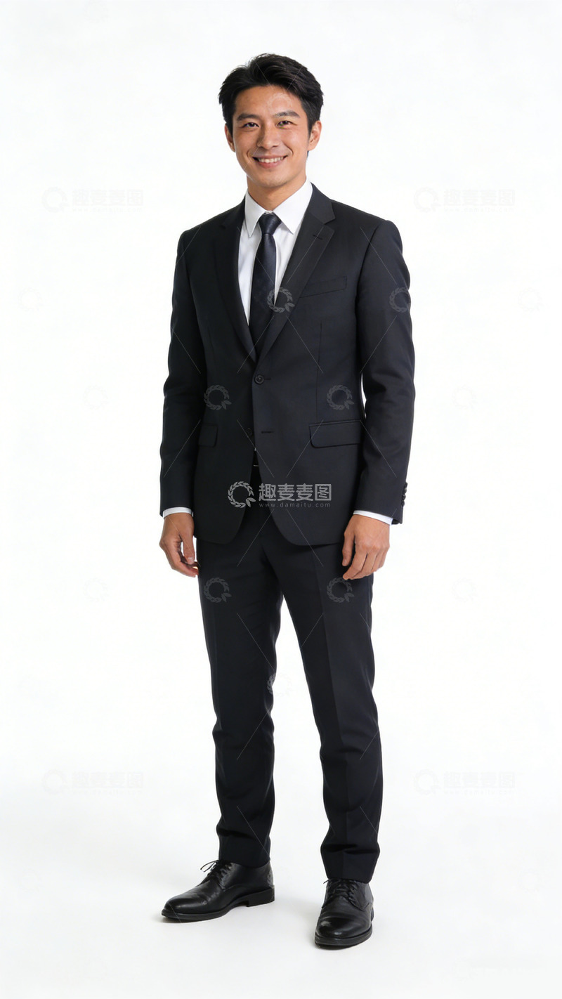 高清大图下载【趣麦麦图】商务男士全身照正式着装