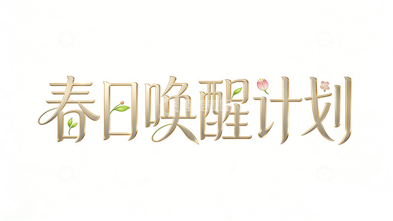 高清大图下载【趣麦麦图】春日唤醒计划字体设计