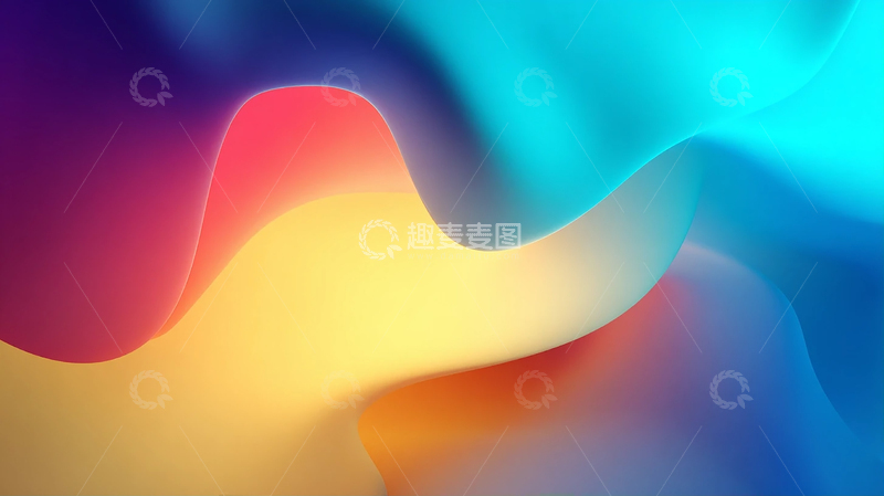 高清大图下载【趣麦麦图】彩色梦境的流动奇观