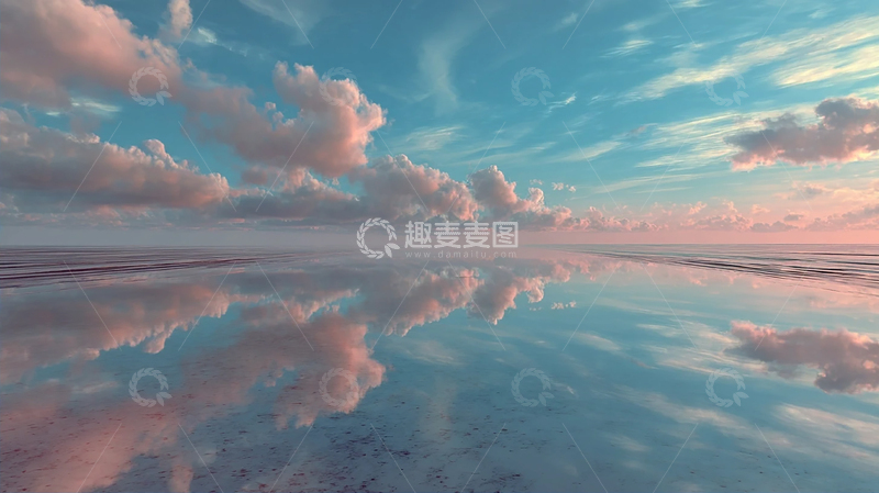 高清大图下载【趣麦麦图】天空云海的奇幻倒映