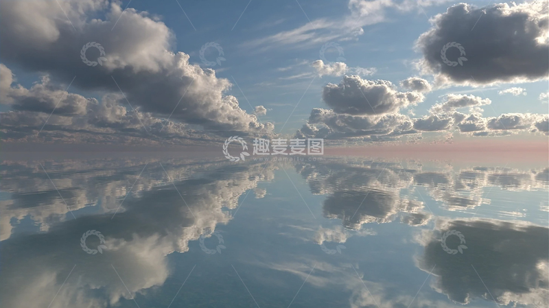 高清大图下载【趣麦麦图】天空与水面交织的梦境
