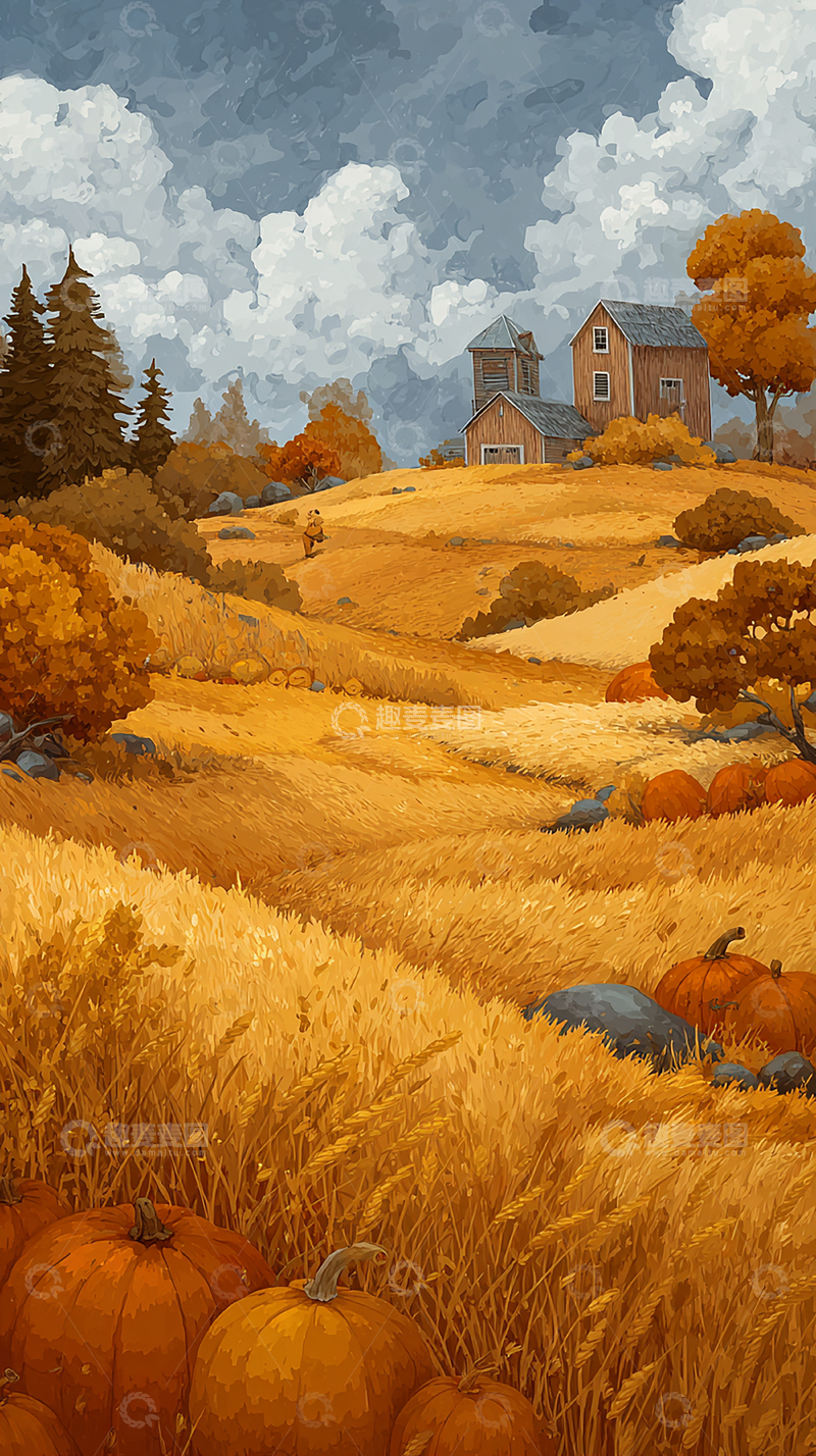 高清大图下载【趣麦麦图】秋日农庄童话景色