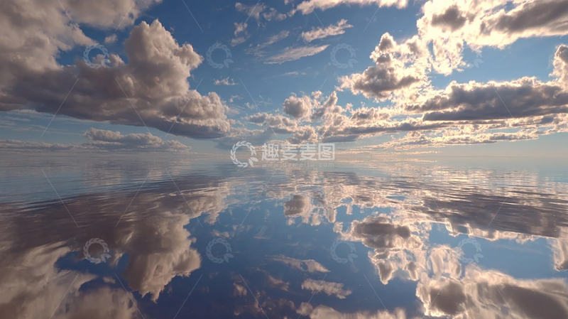 高清大图下载【趣麦麦图】天空与云朵的绝美倒影