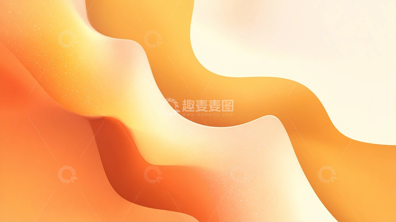 高清大图下载【趣麦麦图】流光溢彩的橙色梦境