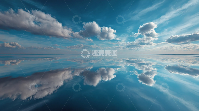 高清大图下载【趣麦麦图】天空与水镜的奇幻交融