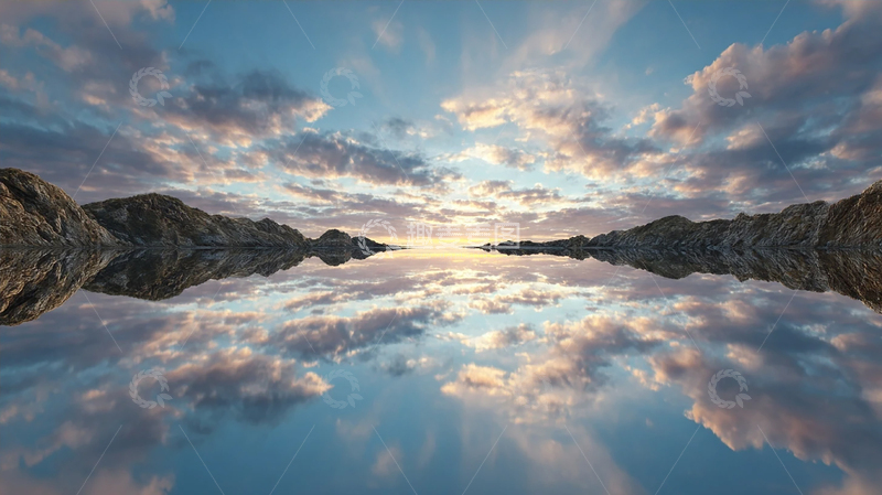 高清大图下载【趣麦麦图】苍穹倒影：水面上的梦幻世界