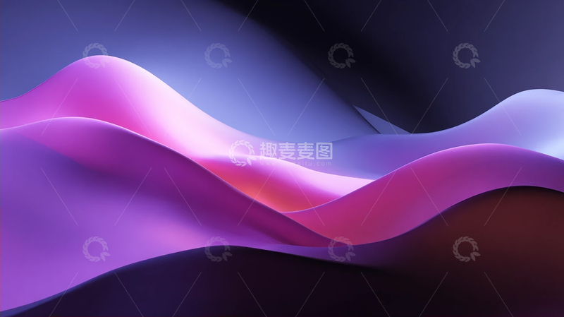 高清大图下载【趣麦麦图】紫夜之梦幻丝绸山脉