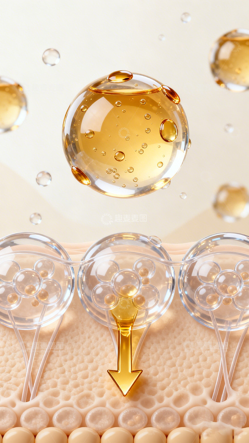 高清大图下载【趣麦麦图】精华液护肤科技展示图