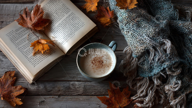 高清大图下载【趣麦麦图】落叶缀满时光的温柔角落