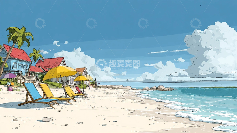 高清大图下载【趣麦麦图】云卷浪涌的夏日诗篇