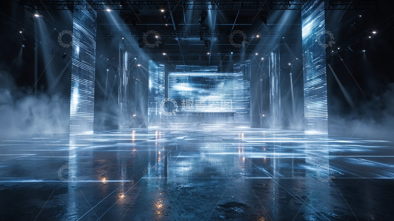 高清大图下载【趣麦麦图】未来光域下的冷寂剧场