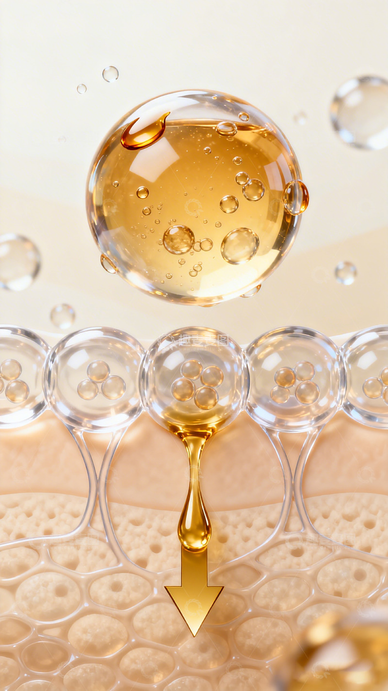 高清大图下载【趣麦麦图】金油渗透护肤示意图