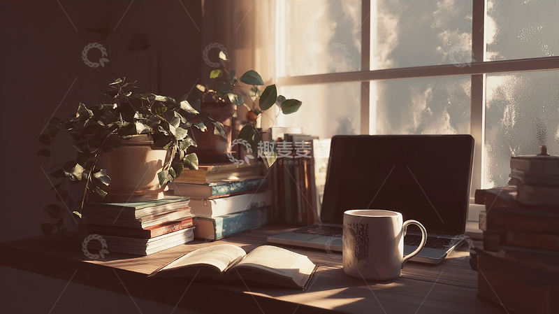 高清大图下载【趣麦麦图】书桌上的自然韵味