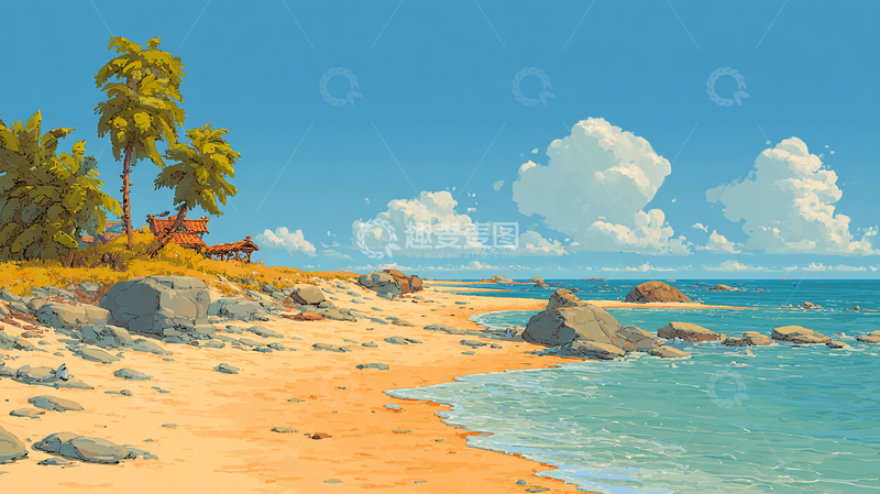 高清大图下载【趣麦麦图】碧海长天的秘密假日